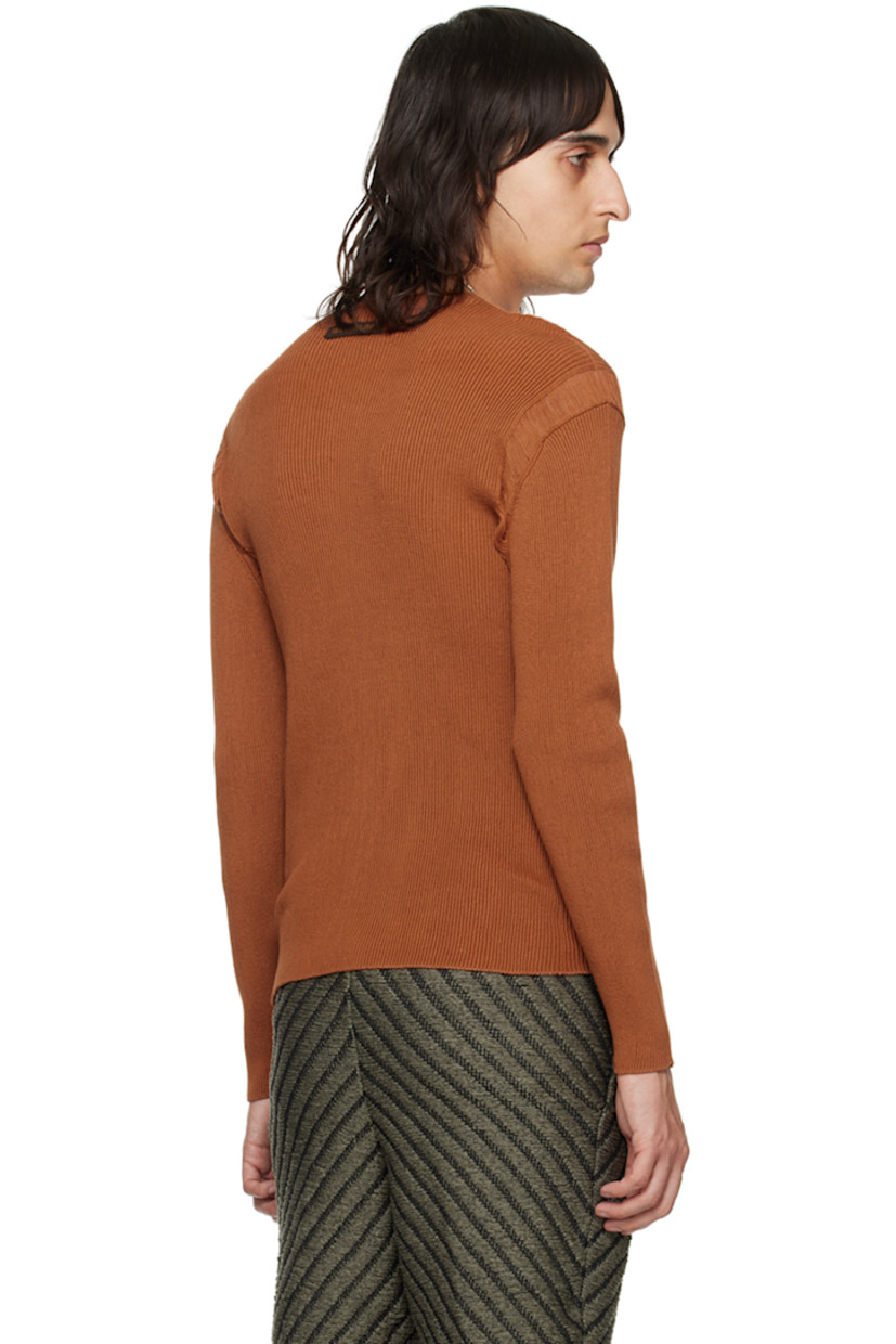 Hand-rib knit cotton T-shirt.

· Crewneck
· Laddering at dropped shoulders
· Logo flag at back collar

Available exclusively at SSENSE.

Supplier color: Copper