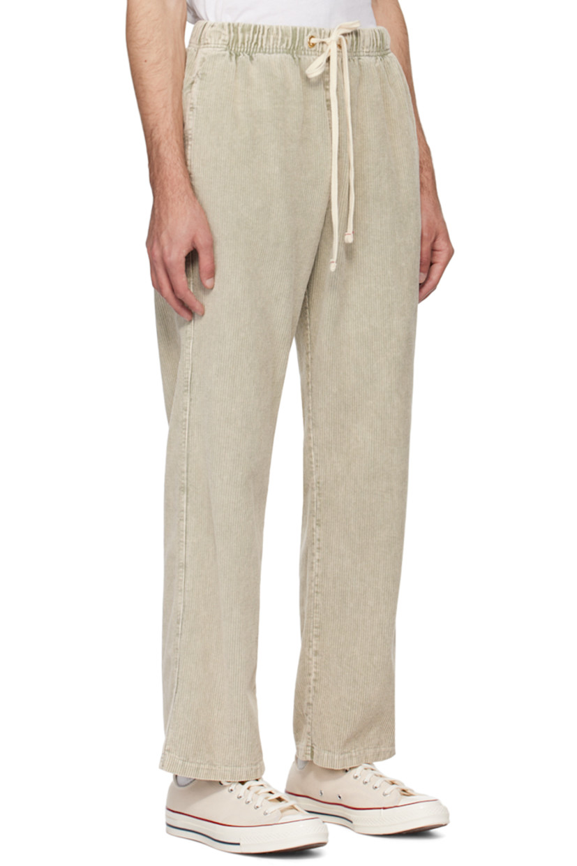 Relaxed-fit cotton corduroy trousers. 

· Drawstring at elasticized waistband
· Two-pocket styling

Supplier color: Citron sage