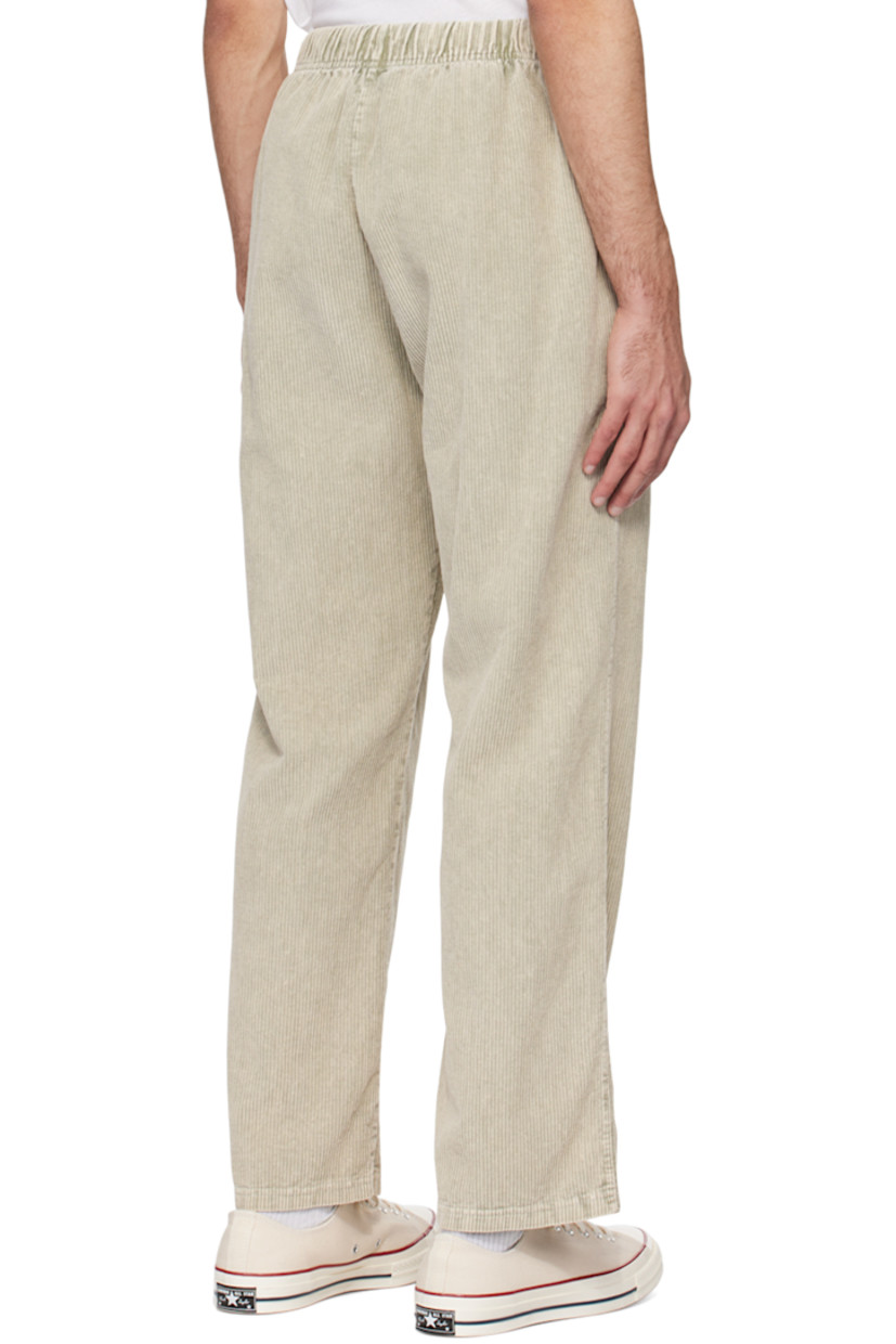 Relaxed-fit cotton corduroy trousers. 

· Drawstring at elasticized waistband
· Two-pocket styling

Supplier color: Citron sage