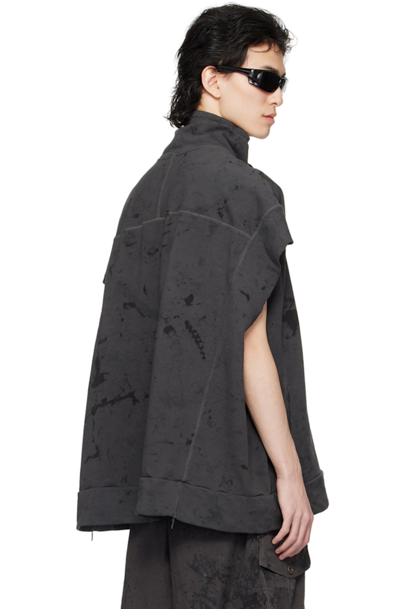 Handcrafted French terry sweatshirt. Graphic pattern printed and loose-thread detailing throughout.

· Paneled construction
· Drawstring at funnel neck
· Welt pockets
· Rib knit hem
· Raw edge at cap sleeves
· Dropped armscyes
· Contrast overlock stitching in gray

Available exclusively at SSENSE.

Supplier color: Urban camo