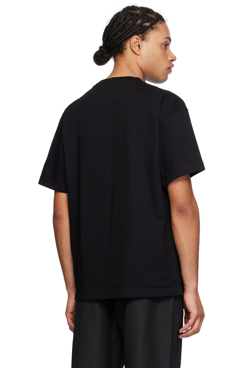 Heavyweight organic cotton jersey T-shirt.

· Rib knit crewneck
· Logo graphic beaded at chest
· Dropped shoulders

Supplier color: Black