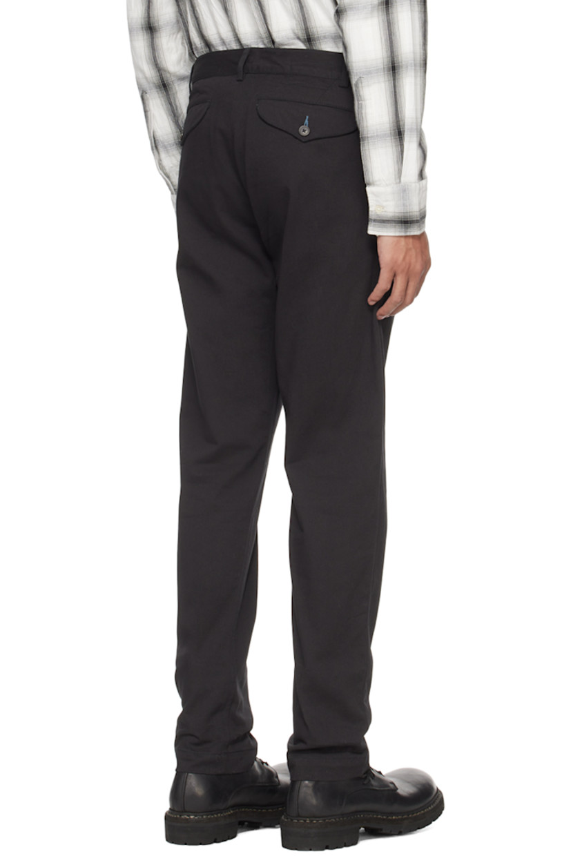 Slim-fit straight-leg cotton twill trousers.

· Low-rise
· Belt loops
· Four-pocket styling
· Zip-fly

Supplier color: Black