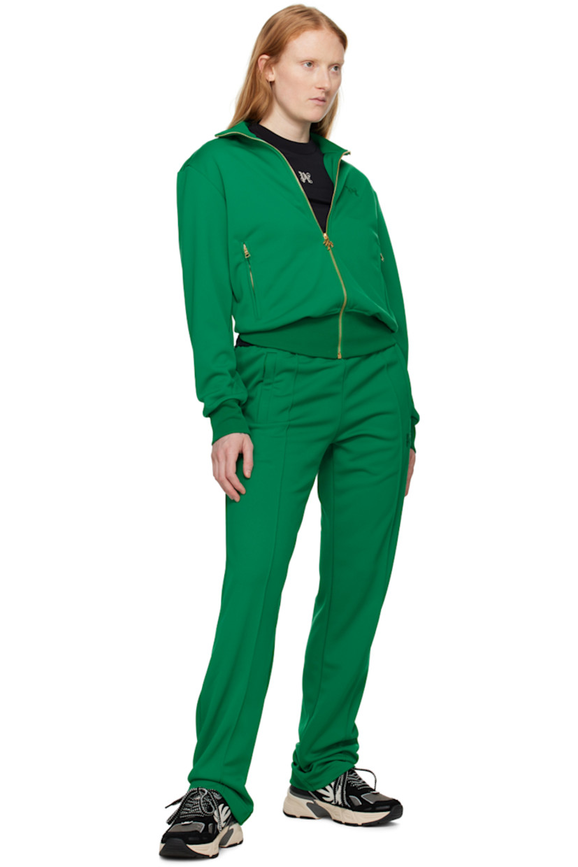 Polyester jersey track jacket. 

· Rib knit stand collar, hem, and cuffs
· Logo hardware at zip closure 
· Logo embroidered at chest 
· Zip pockets

Supplier color: Green