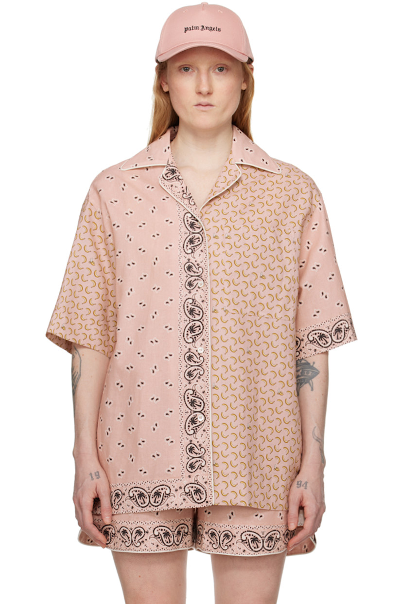 Plain-woven slub linen- and cotton-blend shirt. Paisley pattern and piping throughout.

· Open spread collar 
· Button closure 
· Patch pocket 
· Twin pleats at back yoke 

Supplier color: Multicolor