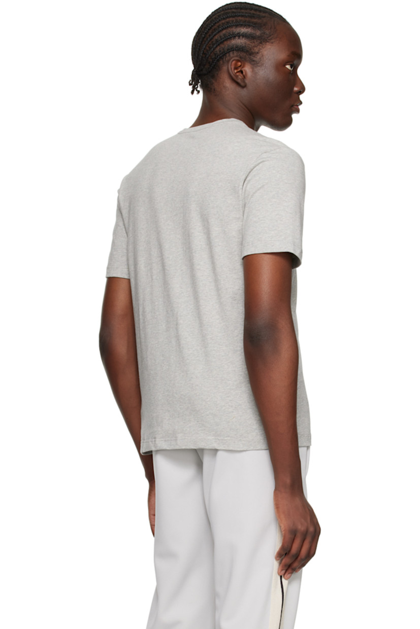 Pack of three stretch cotton jersey T-shirts.

· Rib knit crewneck
· Logo flag at side seam

Supplier color: Melange grey
