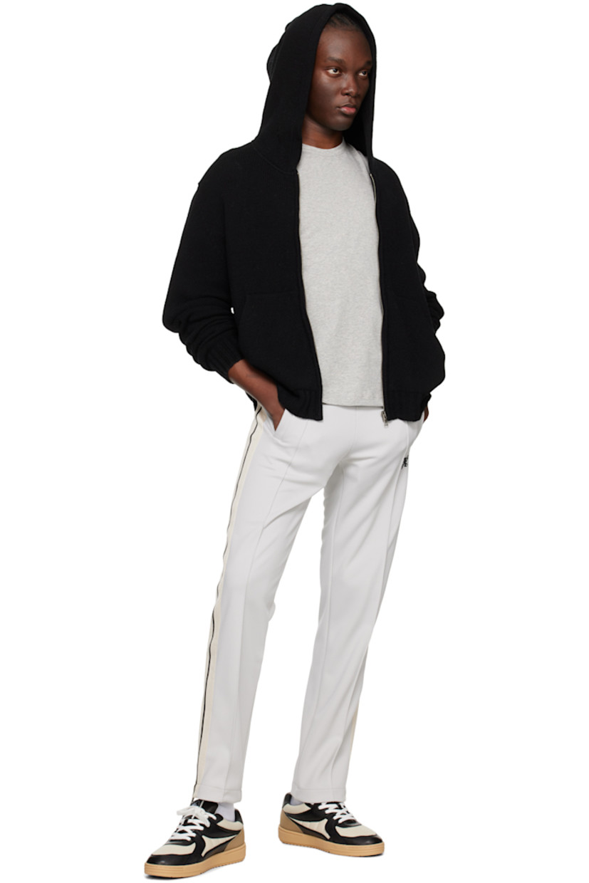 Pack of three stretch cotton jersey T-shirts.

· Rib knit crewneck
· Logo flag at side seam

Supplier color: Melange grey