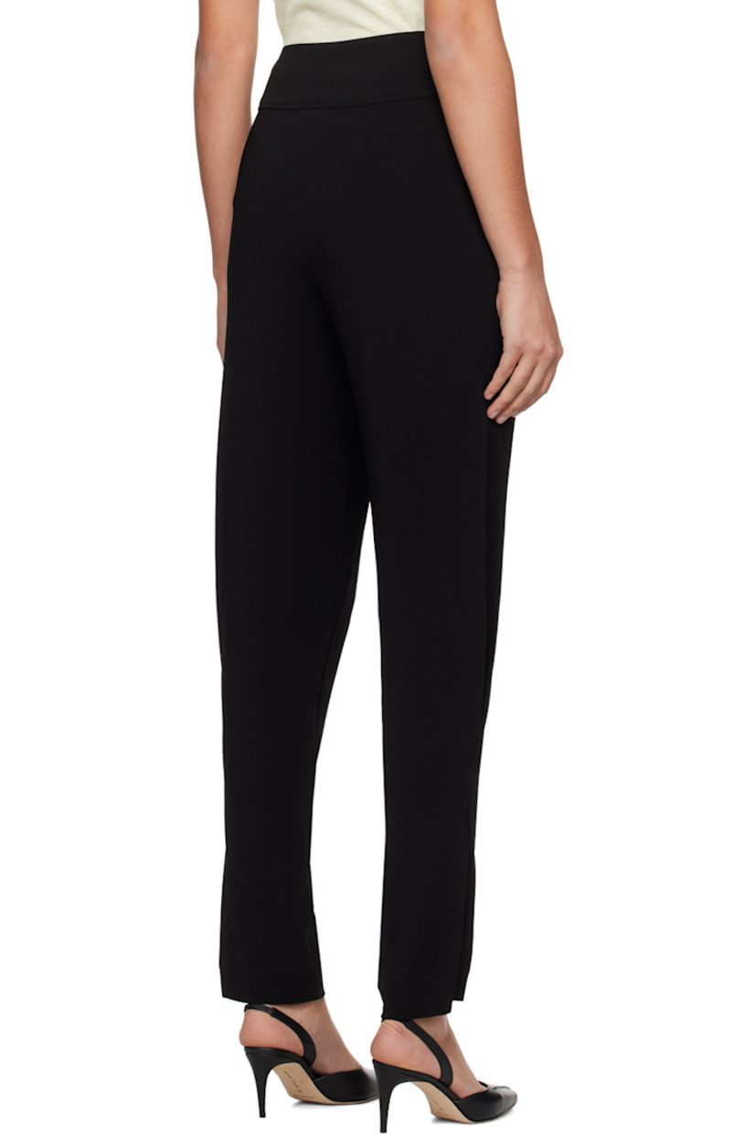 Stretch viscose crepe trousers.

· Paneled construction
· Two-pocket styling
· Zip-fly
· Pleats at front waistand

Supplier color: Black