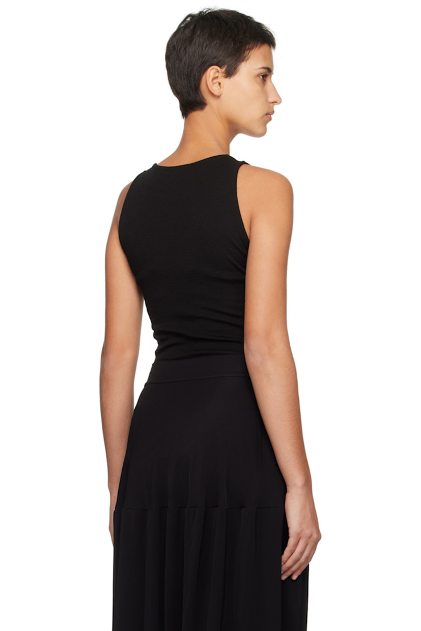 Knit wool tank top. Crewneck.

Supplier color: Black