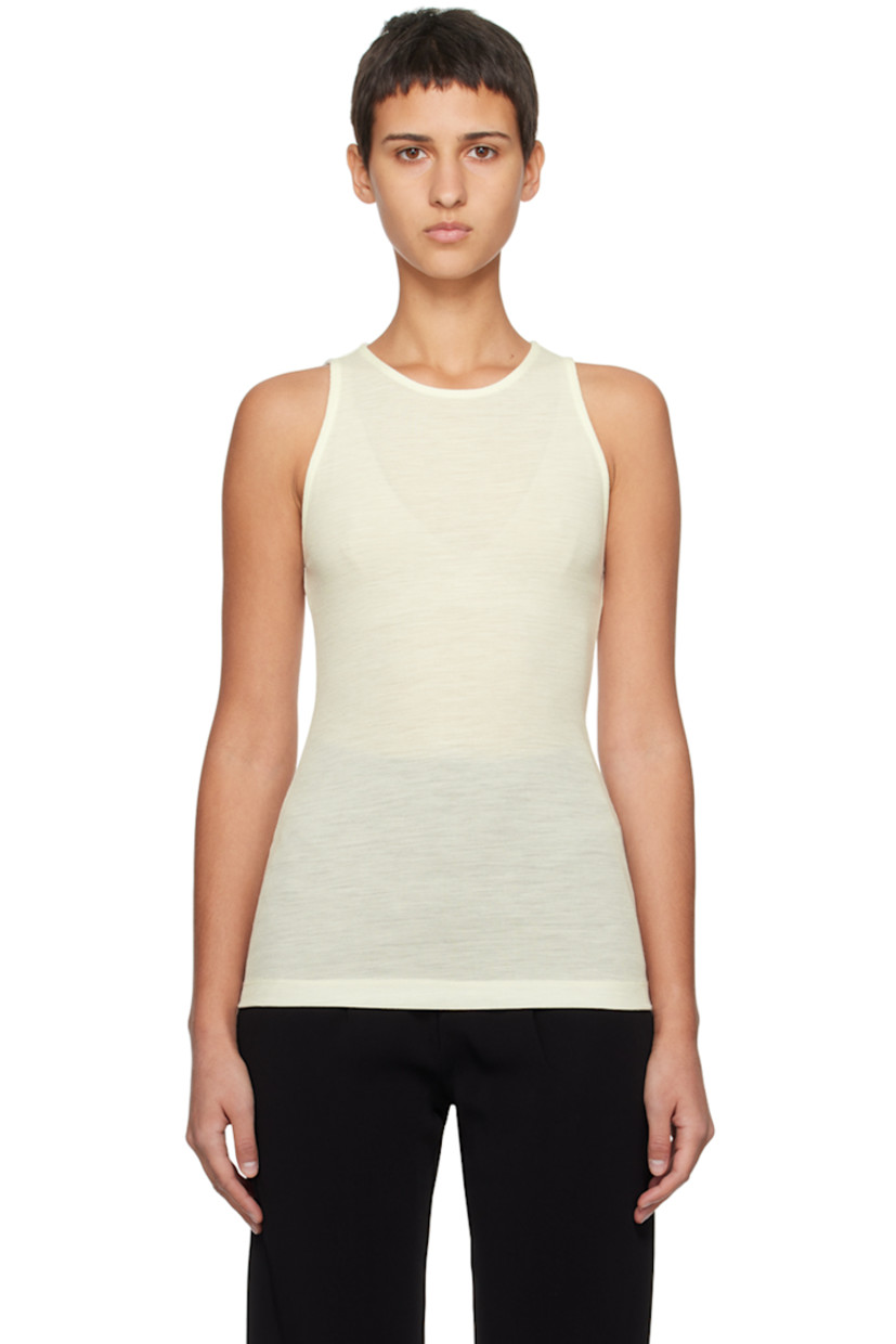 Knit wool tank top. Crewneck.

Supplier color: Off-white