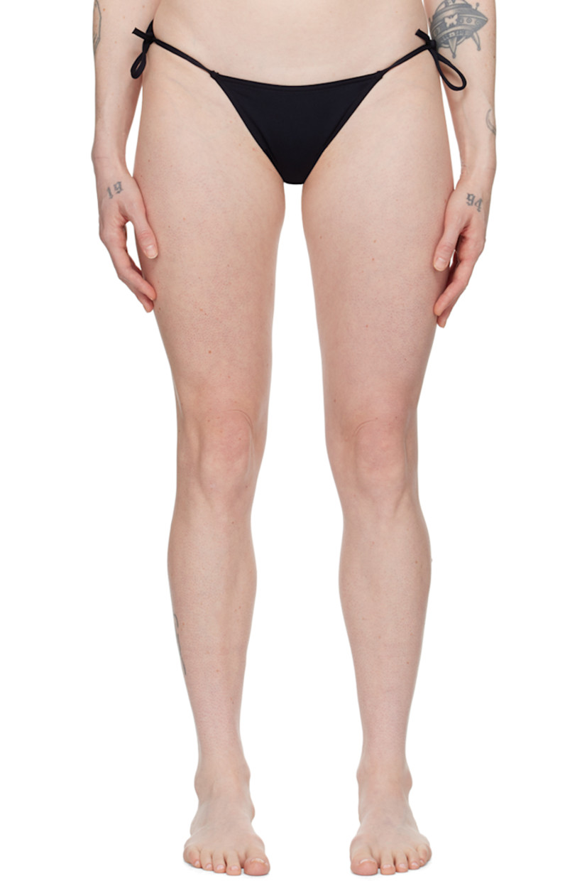 Stretch nylon jersey bikini bottom.

· Self-tie fastening at sides
· Partially lined

Supplier color: ultra