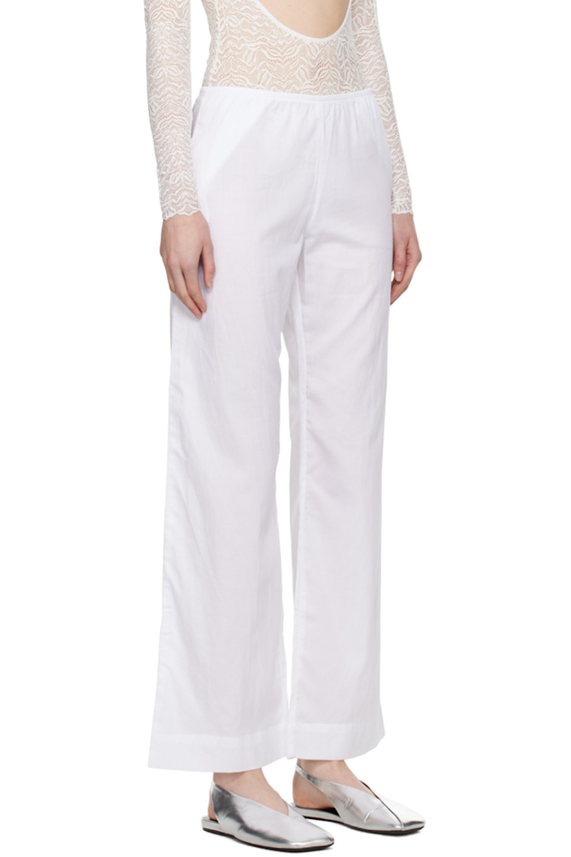 Relaxed-fit cotton poplin lounge pants.

· Elasticized waistband
· Two-pocket styling

Supplier color: White