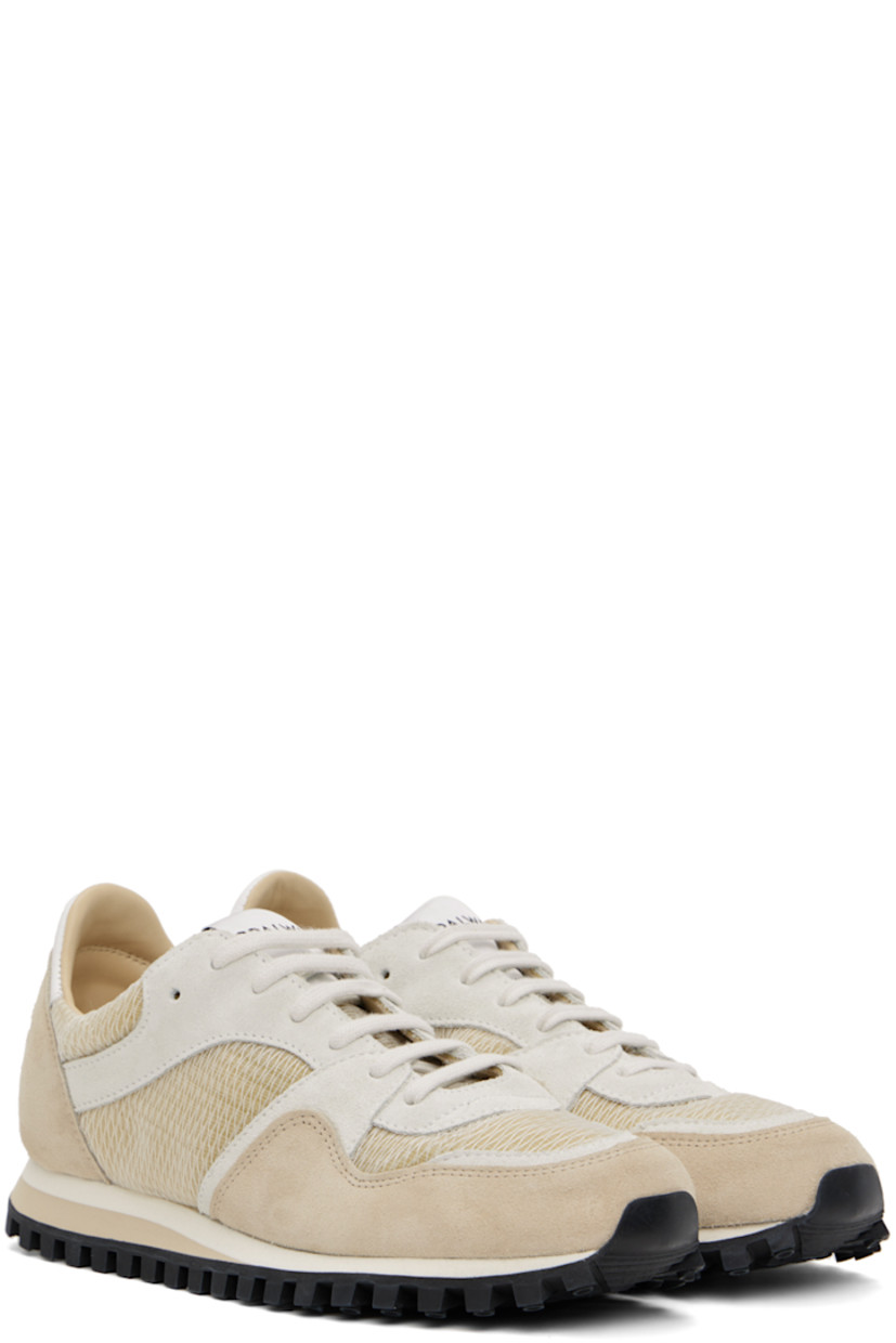Low-top suede and semi-transparent mesh sneakers in beige.

· Lace-up closure
· Logo patch at tongue
· Padded collar
· Grained calfskin and mesh lining
· Foam rubber midsole
· Treaded rubber sole
 
Supplier color: Sponge