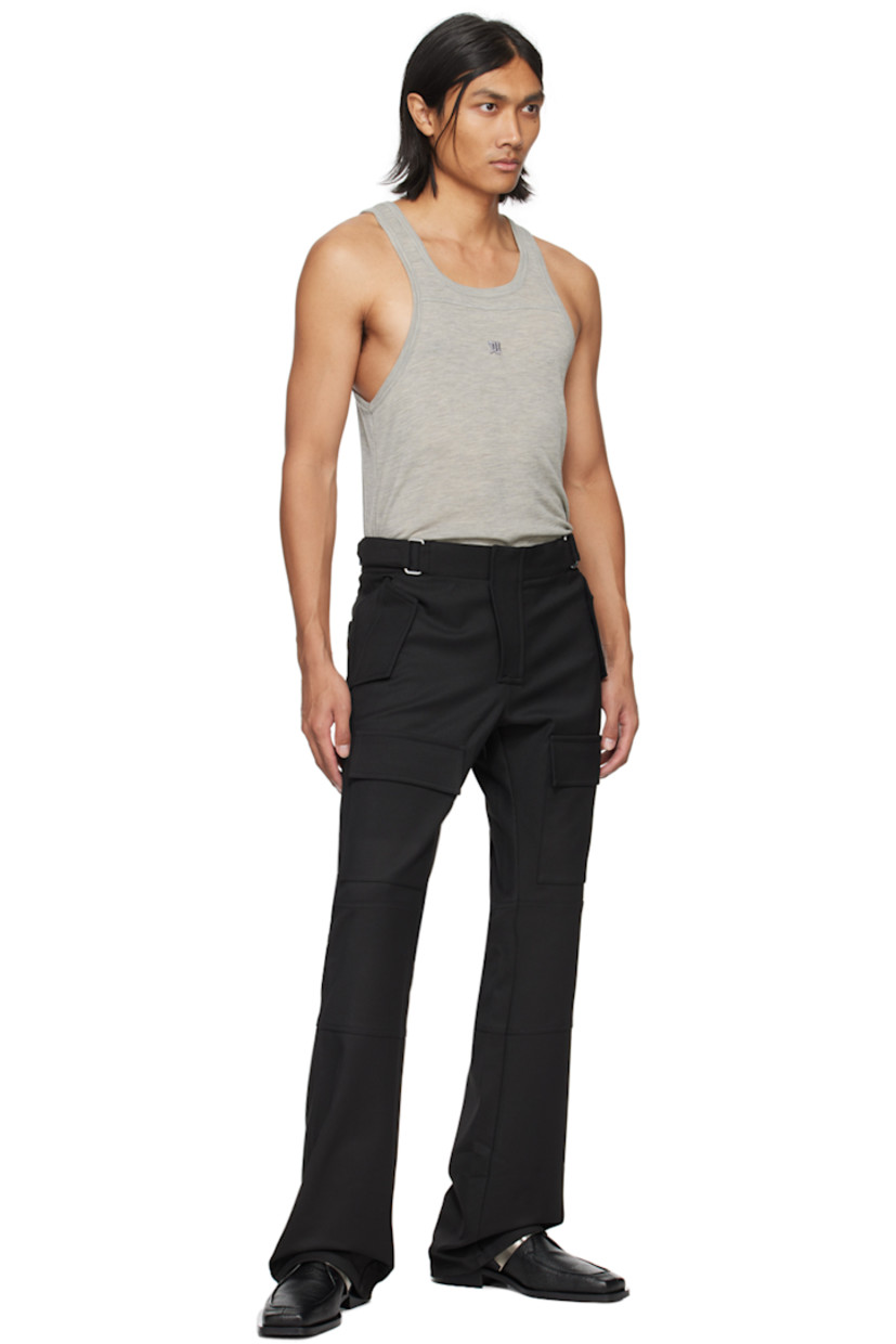 Semi-sheer ribbed stretch lyocell jersey tank top.

· Crewneck 
· Embroidered logo patch at chest
· Racer back

Supplier color: Heather grey