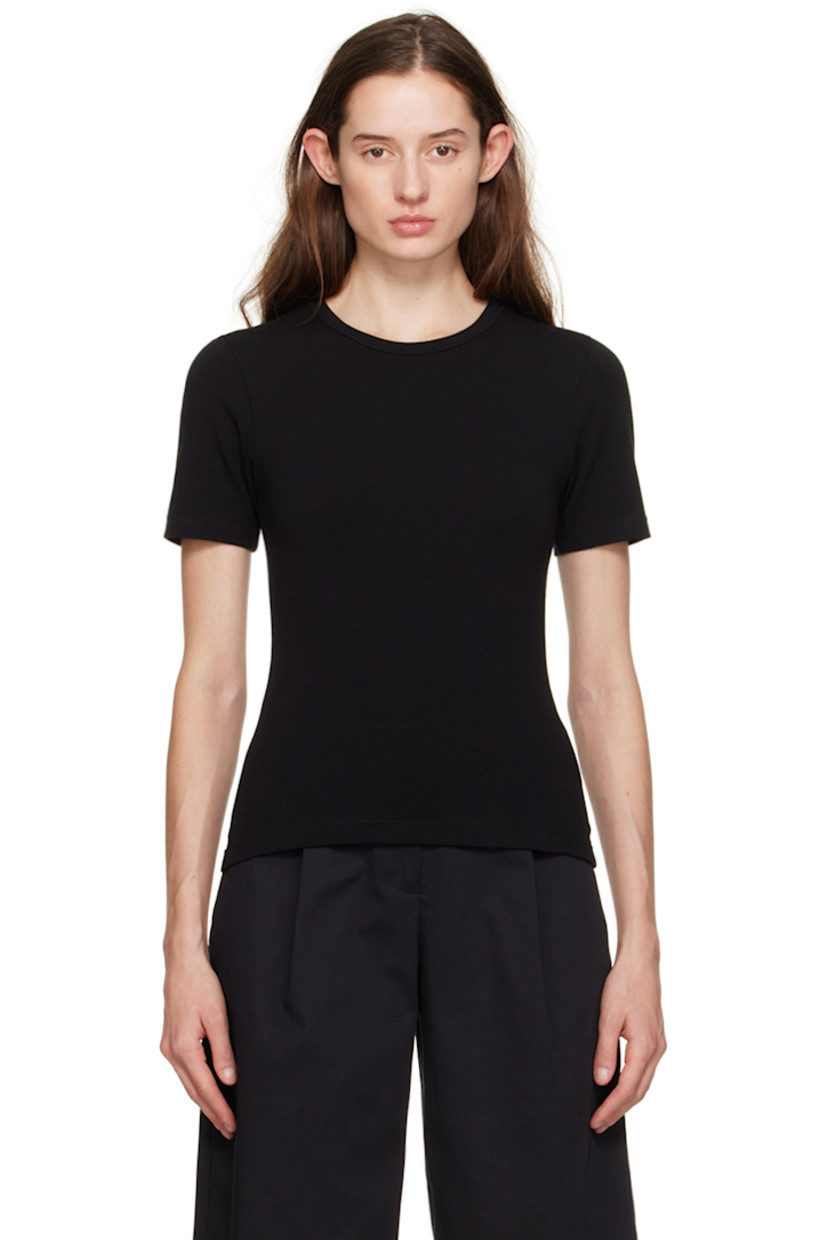 Lightweight stretch organic cotton jersey T-shirt. Crewneck.

Supplier color: Black