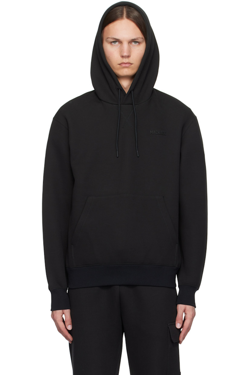 Relaxed-fit double-faced cotton-blend jersey hoodie.

· Drawstring at hood
· Silicone logo bonded at chest
· Kangaroo pocket
· Rib knit hem and cuffs
· Dropped shoulders

Supplier color: Black