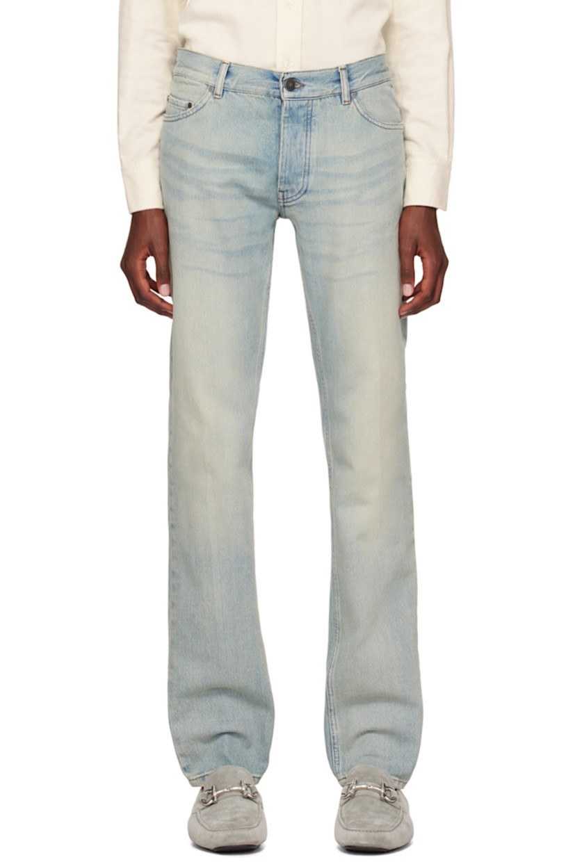 Non-stretch 12.7 oz denim jeans. Fading throughout. 

· Belt loops
· Five-pocket styling
· Button-fly

Supplier color: Light blue