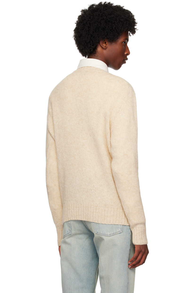 7-gauge knit alpaca-blend sweater.

· Rib knit crewneck, hem, and cuffs
· Dropped shoulders

Supplier color: Beige