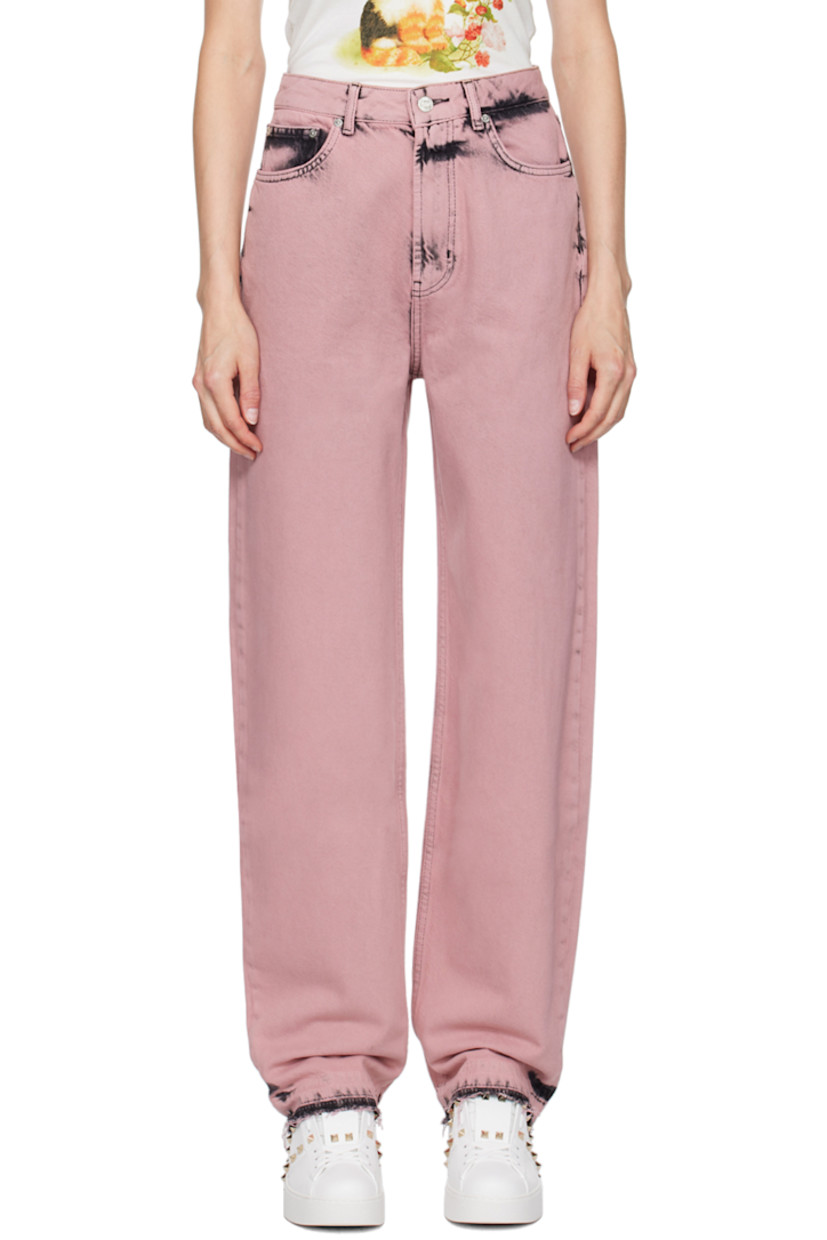 Non-stretch denim jeans. Acid wash effect throughout.

· Belt loops
· Five-pocket styling
· Zip-fly
· Frayed edge at cuffs
· Logo patch at back waistband

Supplier color: Fantasia rosa