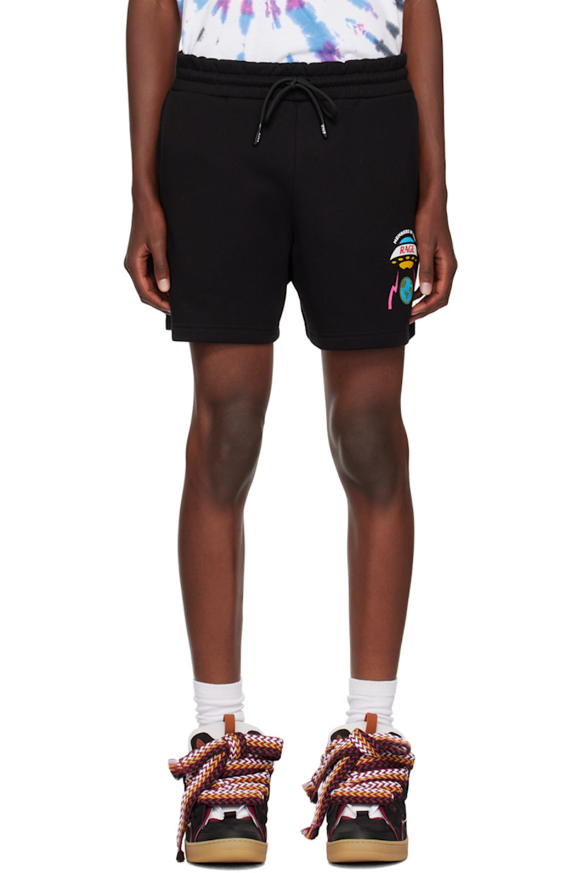 Cotton fleece shorts. 

· Drawstring at elasticized waistband
· Three-pocket styling
· Logo printed at front

Supplier color: Black