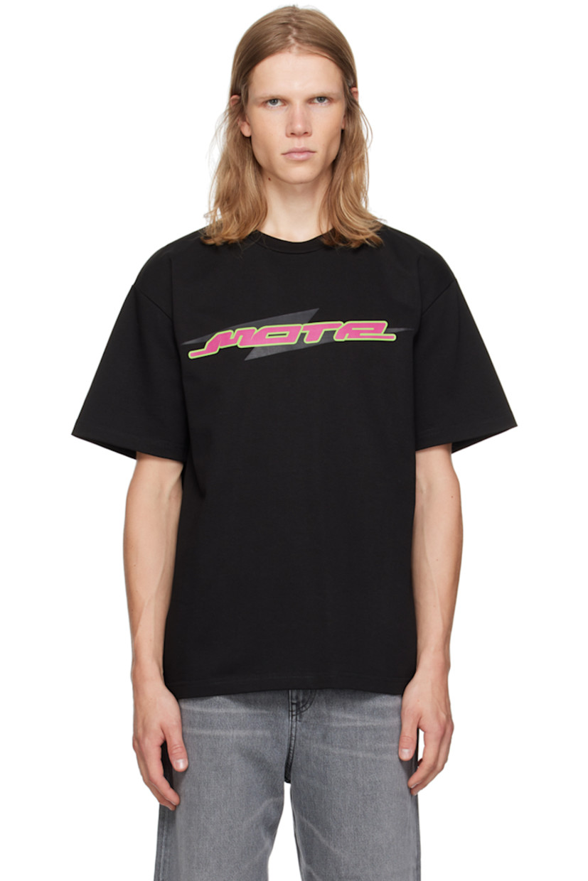 Cotton jersey T-shirt.

· Rib knit crewneck
· Logo printed at front

Supplier color: Black