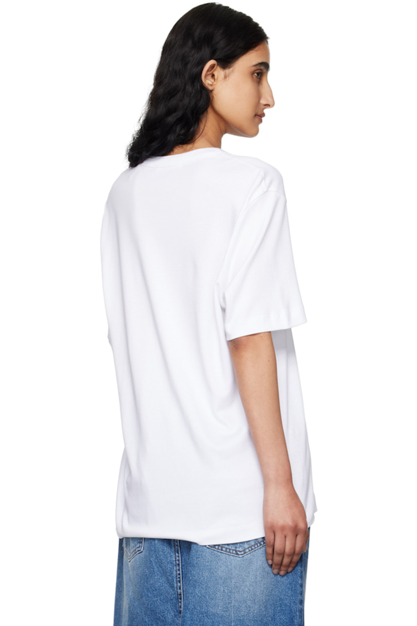 Heavyweight cotton jersey T-shirt.

· Rib knit crewneck
· Logo embroidered at front

Supplier color: White
