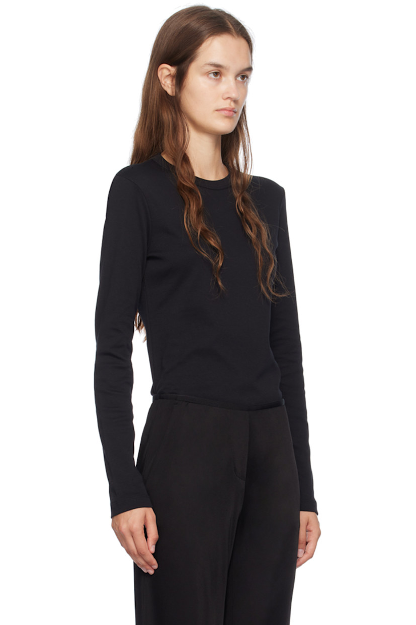 Slim-fit cotton jersey T-shirt.

· Rib knit crewneck
· Logo and text printed at back

Supplier color: Black