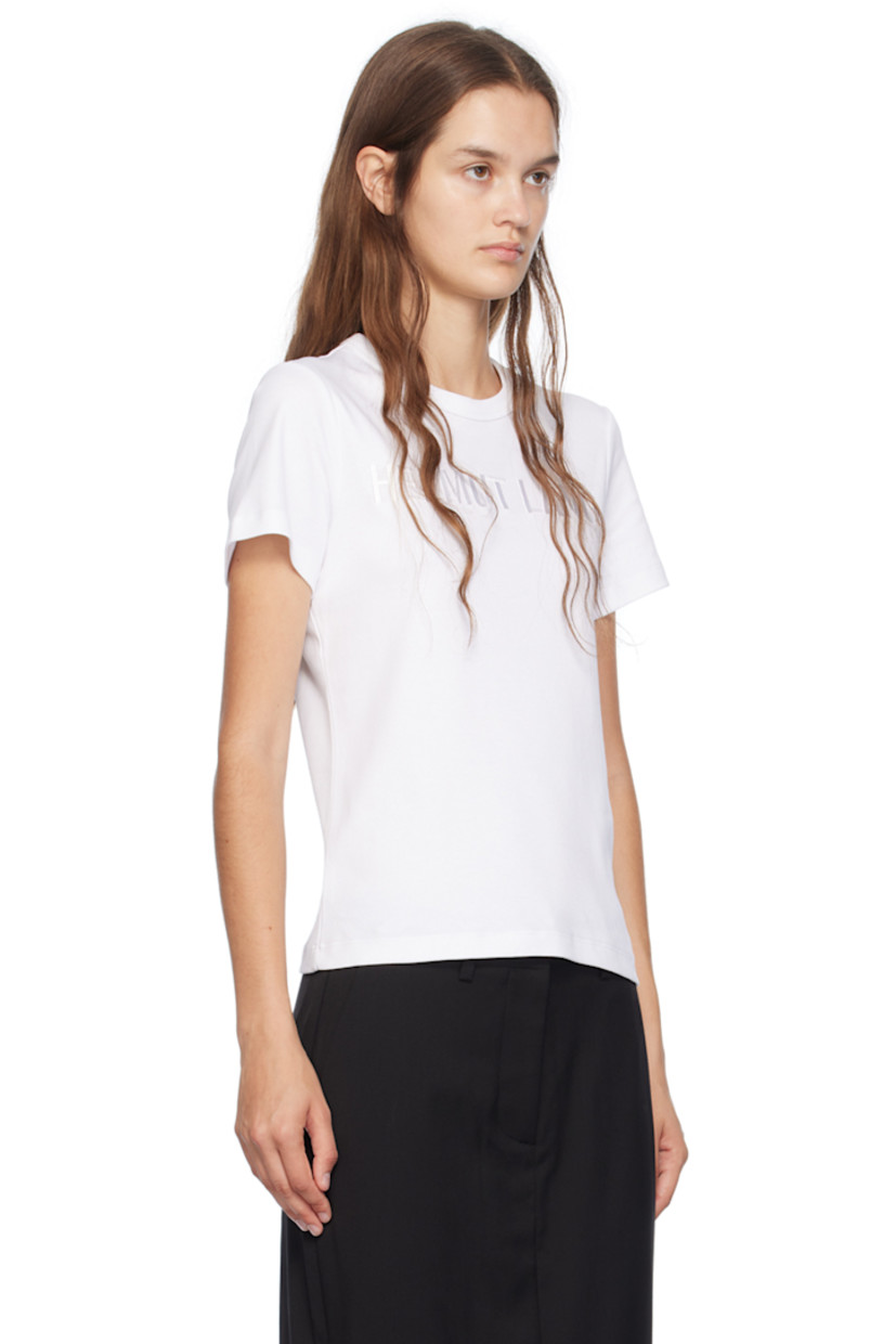 Slim-fit cotton jersey T-shirt.

· Rib knit crewneck
· Logo embroidered at chest

Supplier color: White