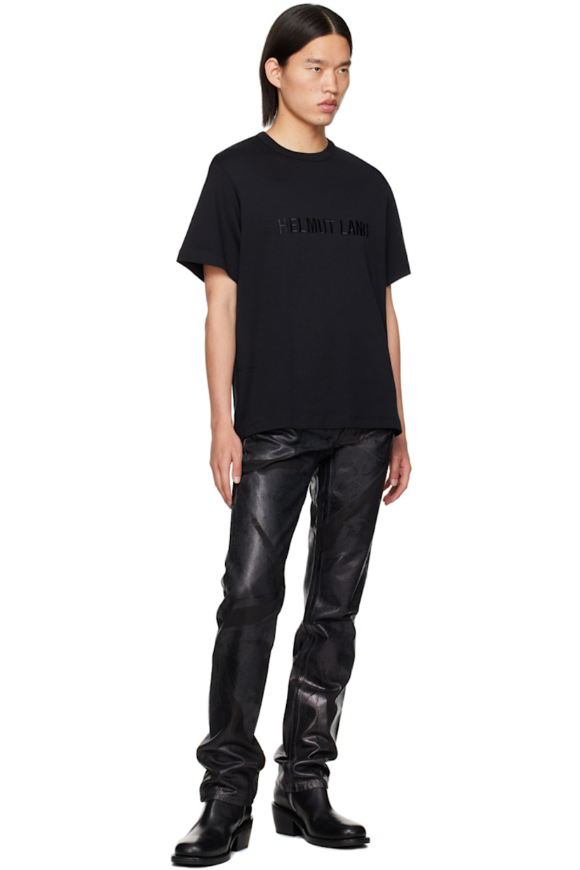 Heavyweight cotton jersey T-shirt.

· Rib knit crewneck
· Logo embroidered at chest

Supplier color: Black