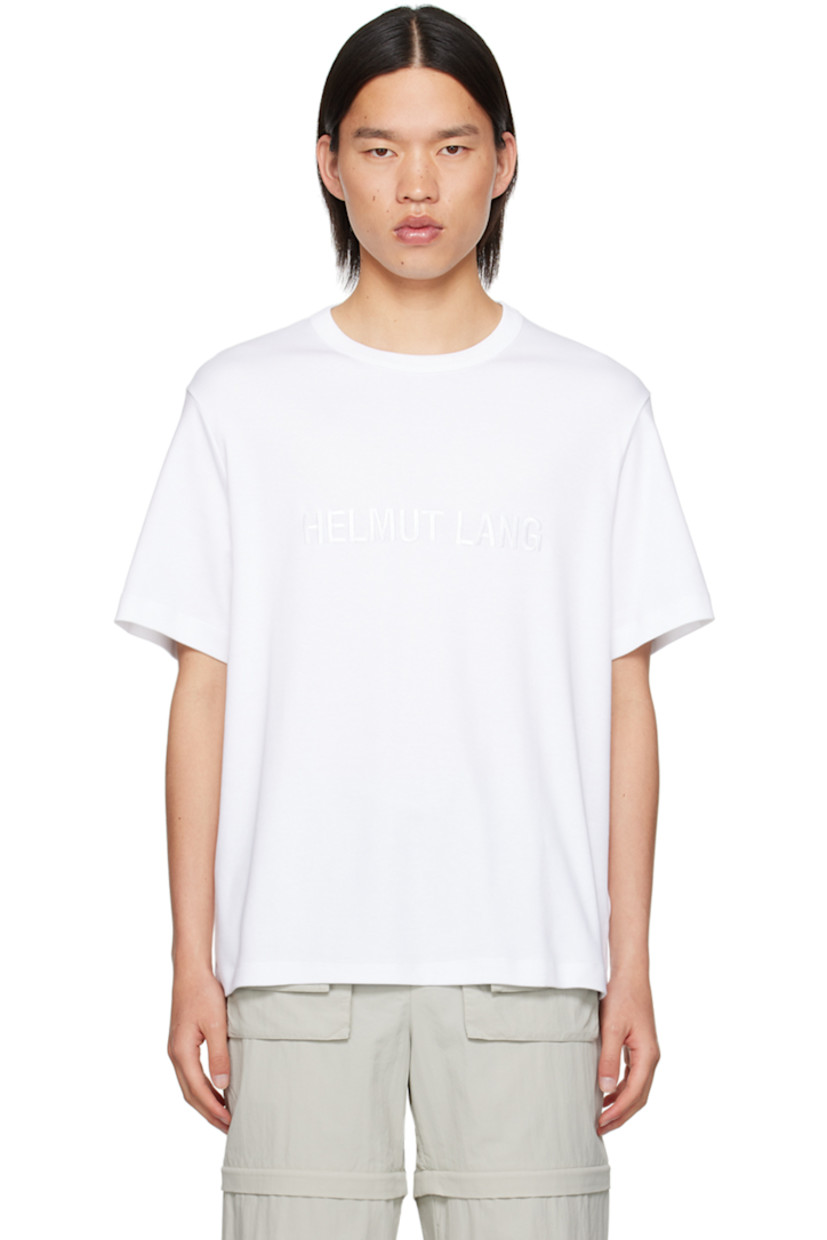Heavyweight cotton jersey T-shirt.

· Rib knit crewneck
· Logo embroidered at chest

Supplier color: White