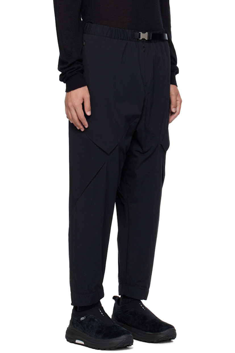 Stretch nylon taffeta cargo pants.

· Paneled construction
· Press-release belt at elasticized waistband
· Two-pocket styling
· Exposed zip-fly
· Zip pockets at front
· Darts at legs
· Elasticized cuffs
· Full ripstop lining

Supplier color: Black