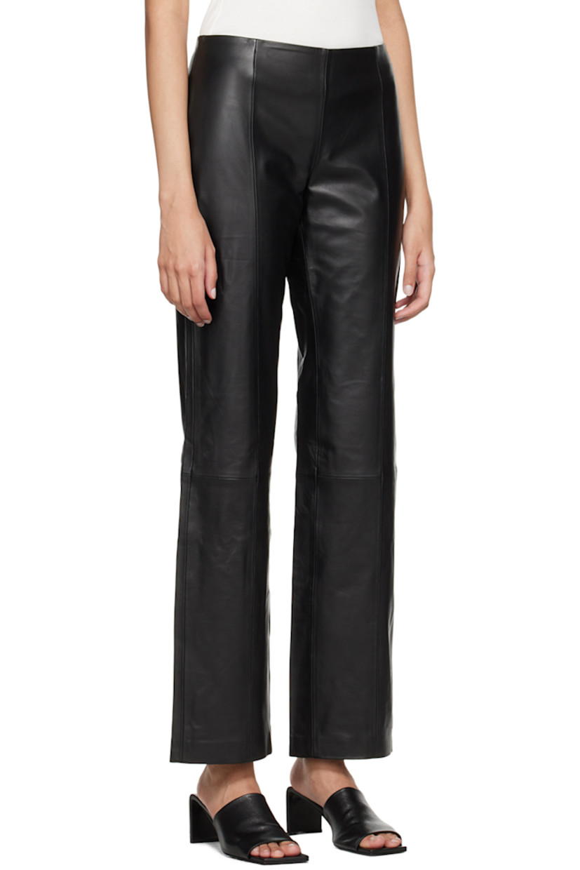 Straight-leg LWG-certified buffed lambskin pants.

· Low-rise
· Central seam at legs
· Concealed zip closure at back
· Partial TENCEL™ lyocell twill lining

Supplier color: Black
