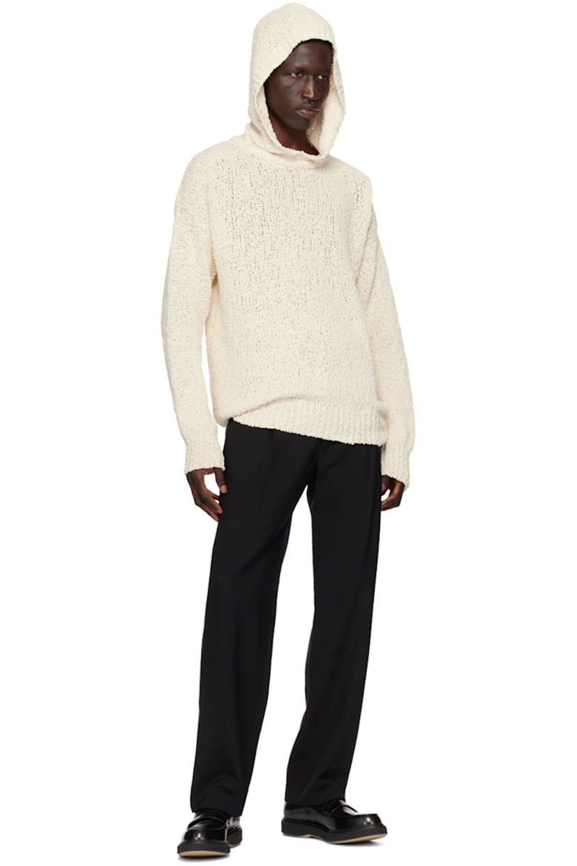 Recycled polyester- and wool-blend twill trousers.

· Belt loops
· Four-pocket styling
· Zip-fly
· Pleats at front
· Creased legs
 
Supplier color: Black