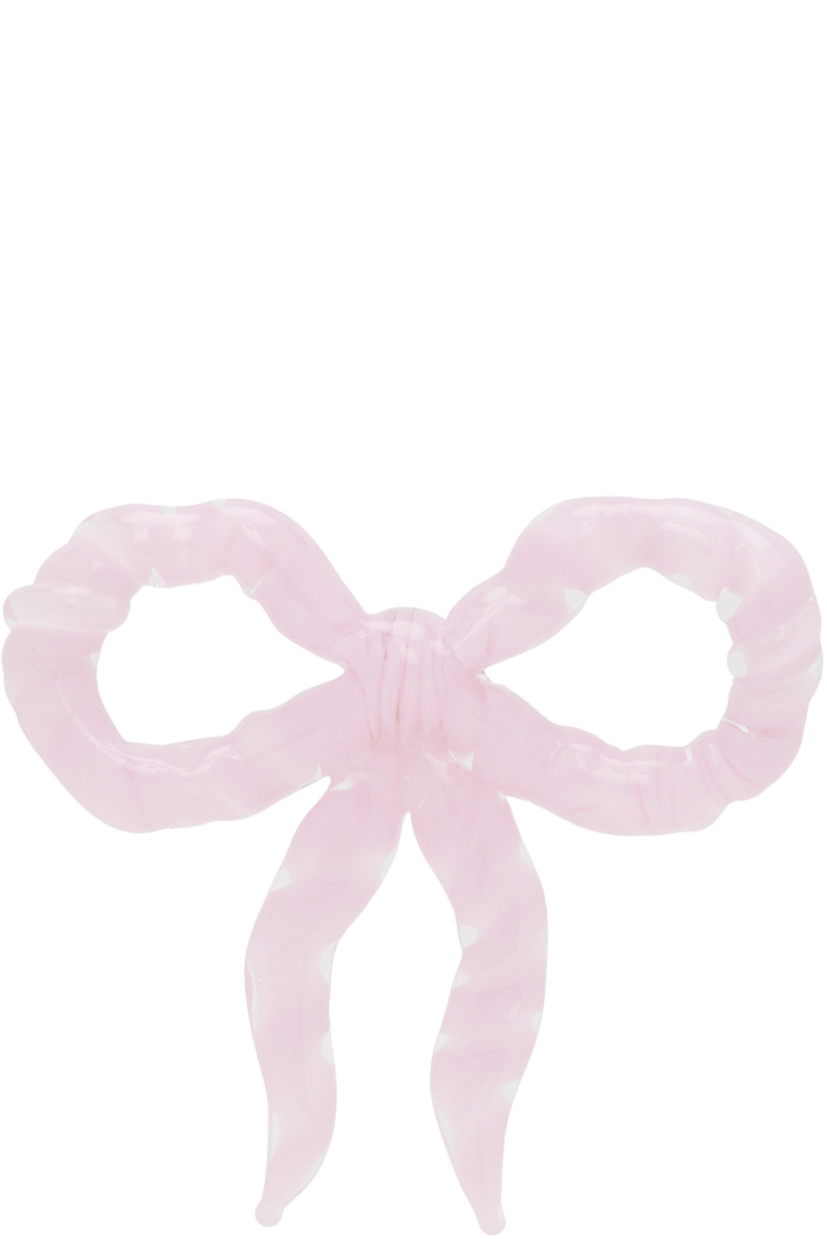 Single handcrafted borosilicate glass drop earring in pink.

· Graphic at face
· Gold-tone brass post-stud fastening
· H1.75" x W2"

Each item is unique. Please note finishings may vary. 

Supplier color: Pink