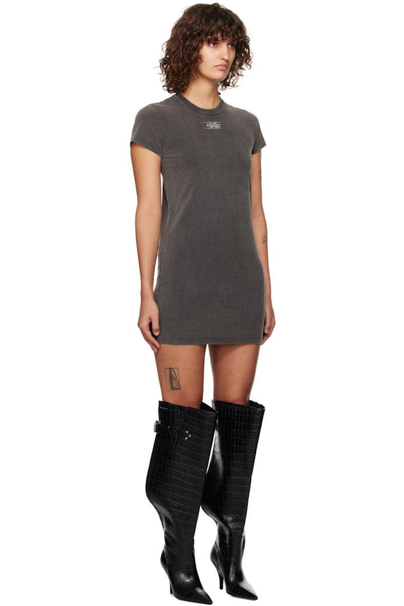 Cotton jersey minidress. Fading throughout.

· Rib-knit crewneck
· Logo bonded at front

Supplier color: Washed cedar