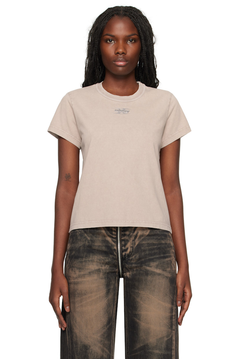 Cotton jersey T-shirt. 

· Rib-knit crewneck
· Logo bonded at chest

Supplier color: Washed oyster