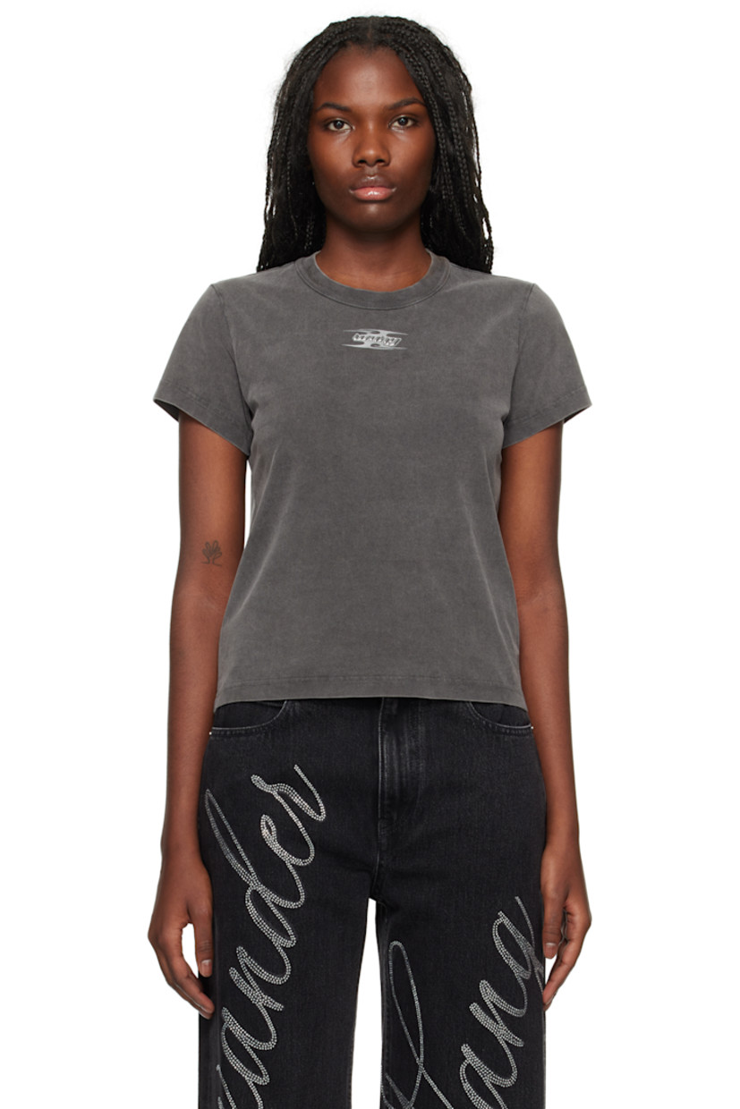 Cotton jersey T-shirt. Fading throughout. 

· Rib-knit crewneck
· Logo bonded at chest

Supplier color: Washed cedar