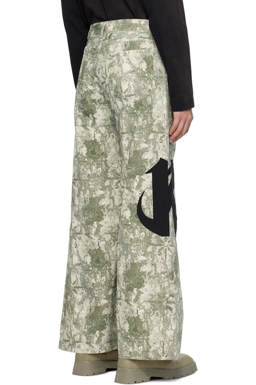 Nylon- and cotton-blend taffeta trousers. Logo camouflage pattern printed throughout.

· Belt loops
· Five-pocket styling
· Zip-fly
· Logo appliqué at outseams
· Unlined

Supplier color: Green