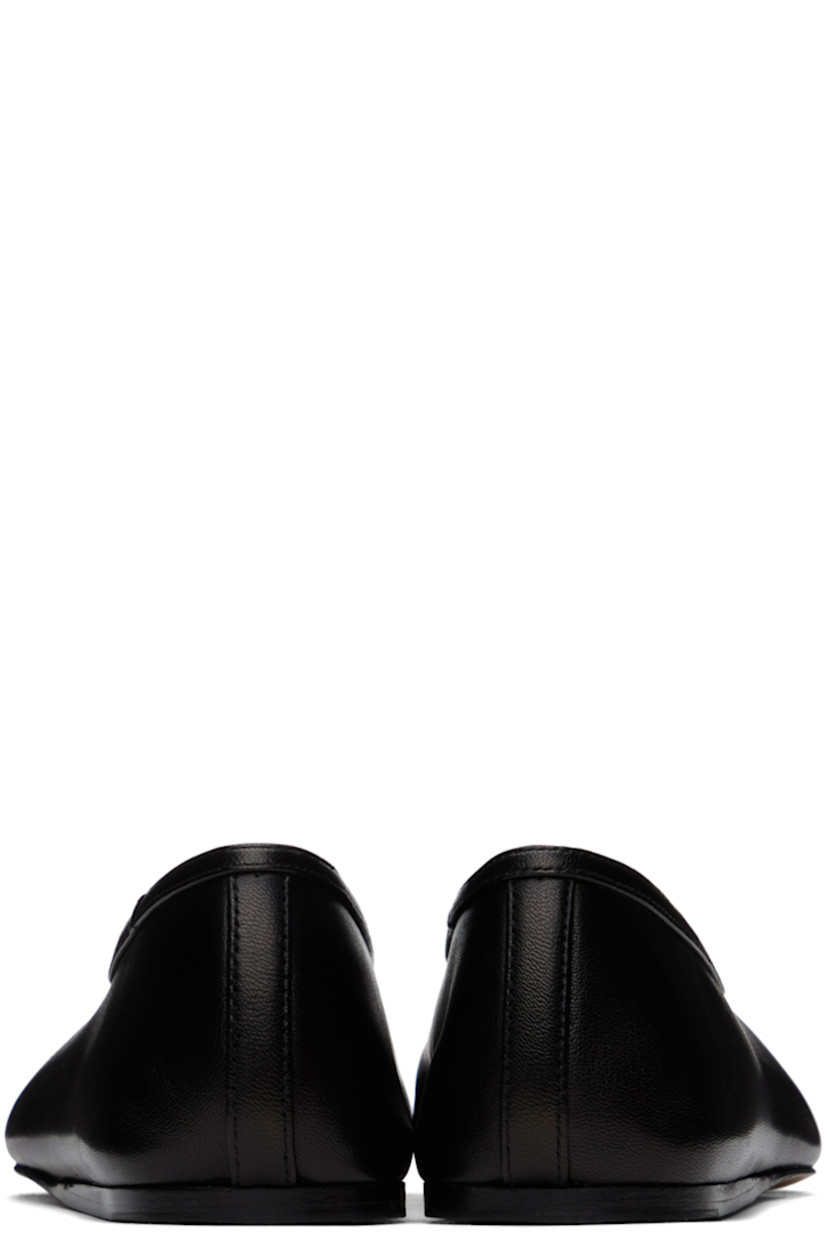 Buffed lambskin ballerina flats in black.

· Almond toe
· Logo embossed at padded calfskin footbed
· Stacked leather midsole
· Leather sole with rubber injection

Supplier color: Black
