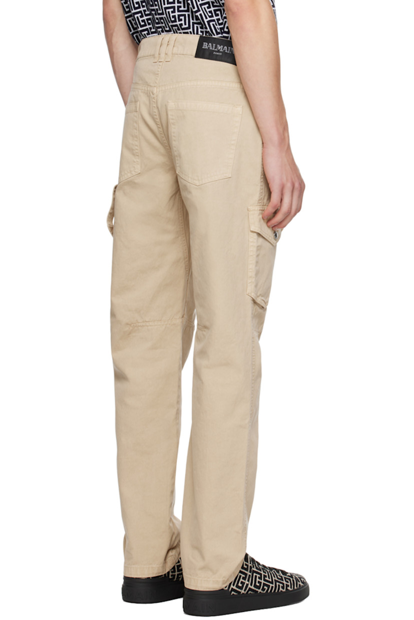 Straight-leg cotton twill cargo pants. 

· Belt loops
· Five-pocket styling
· Zip-fly
· Flap pocket at legs
· Darts at knees
· Logo patch at back waistband
· Hammer loop at back pocket

Supplier color: Sable