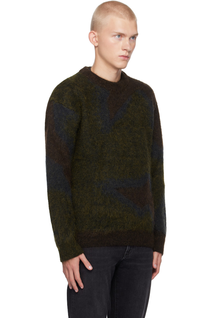 Knit mohair-blend sweater. Jacquard floral graphic throughout.

· Rib-knit crewneck, hem, and cuffs
· Dropped shoulders

Supplier color: Dark grey