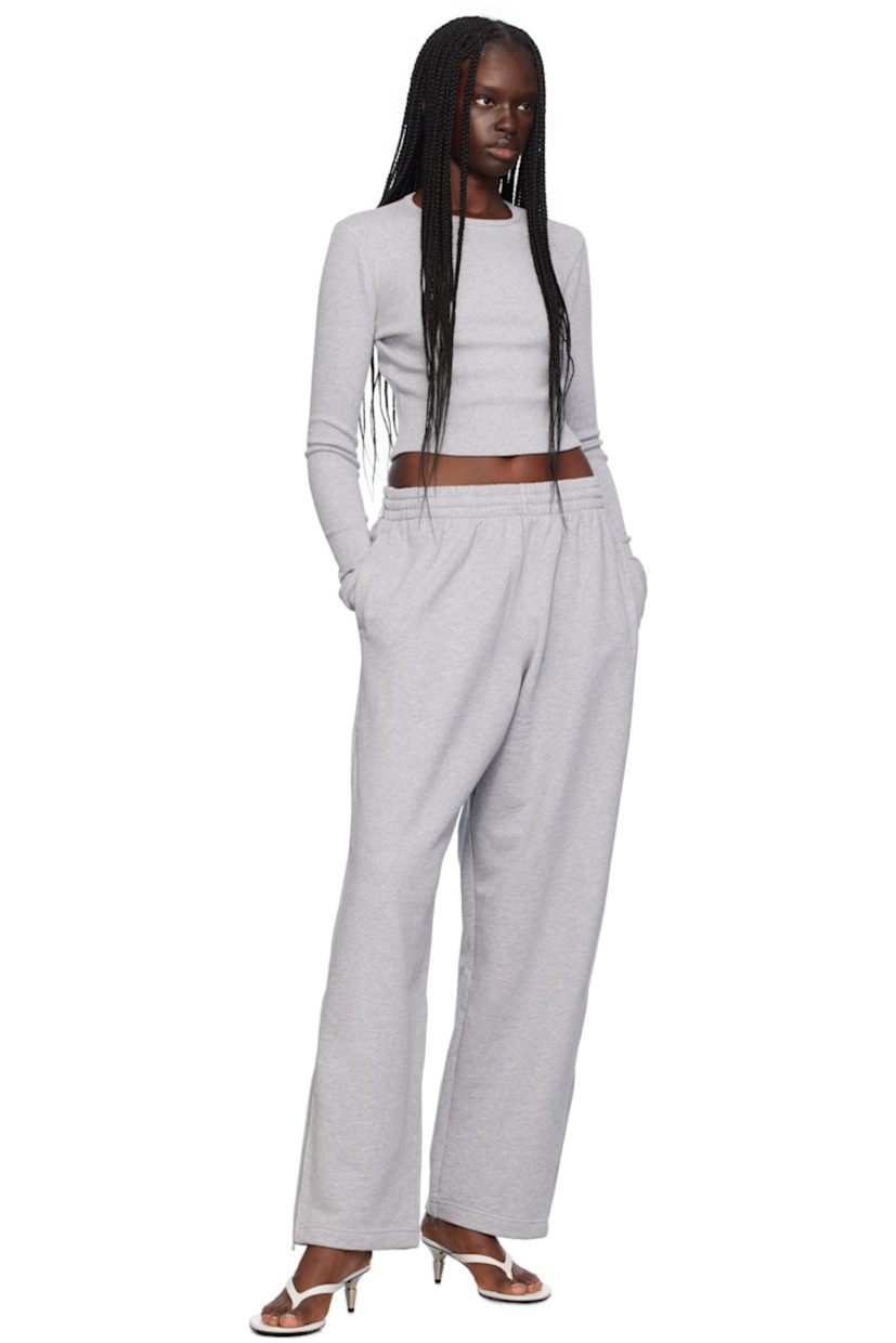 Stretch cotton jersey T-shirt. 

· Rib knit crewneck and cuffs
· Cropped hem

Part of the WARDROBE.NYC x Hailey Bieber collaboration.

Supplier color: Grey marl