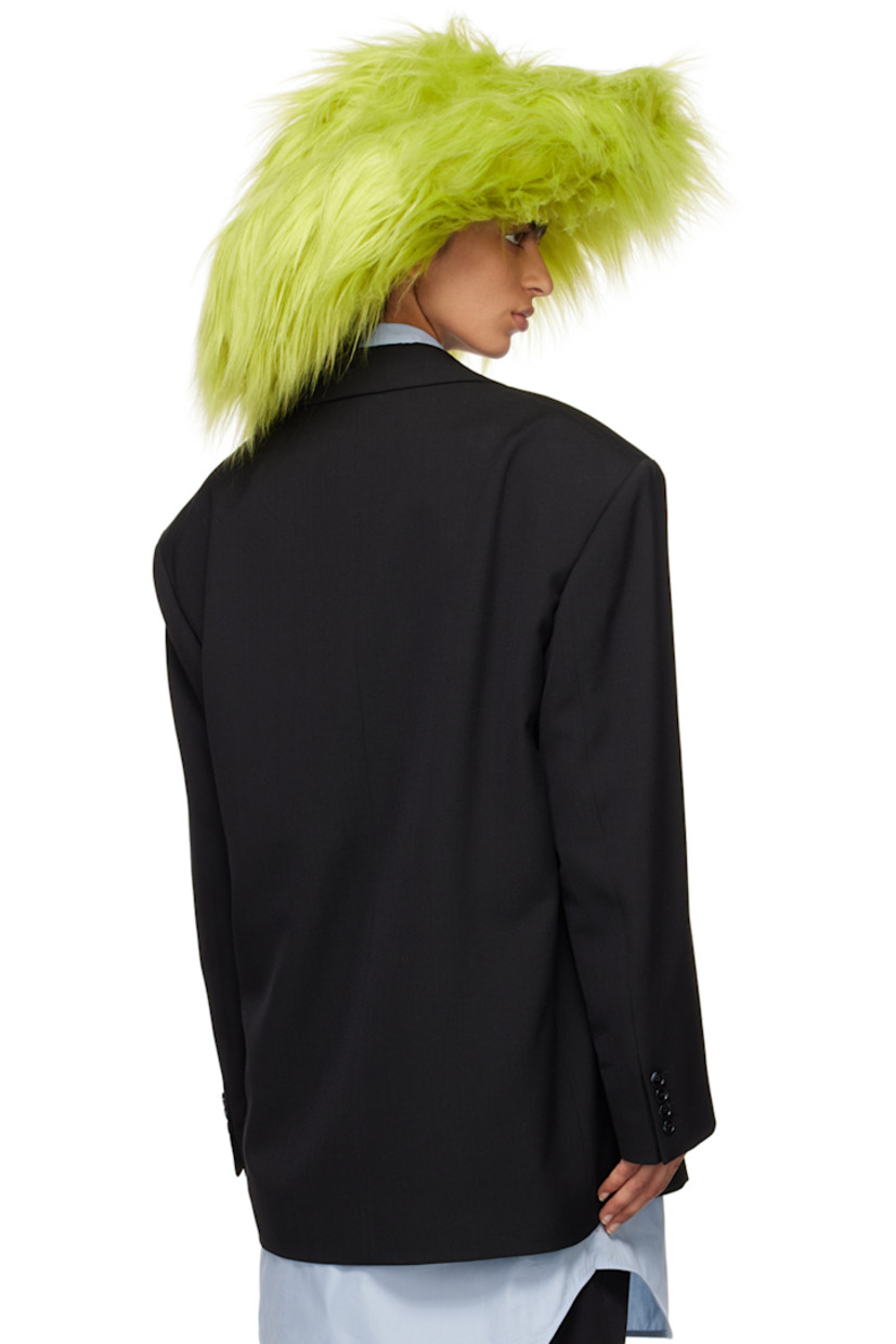 Padded faux-fur fedora in green.

· Logo embroidered at face 
· Grosgrain browband
· Cotton jersey lining

Supplier color: Green
