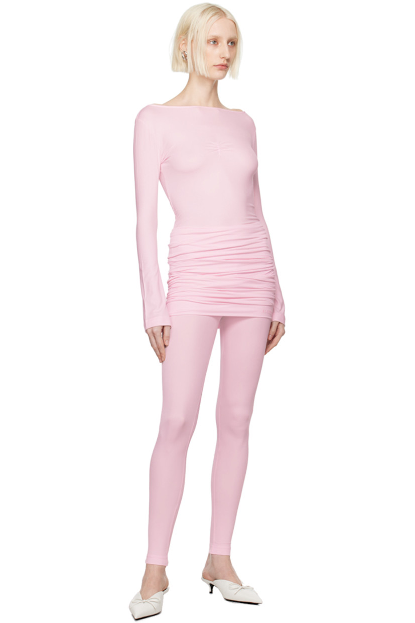 Stretch cupro jersey leggings.

· Layered construction
· Gathering at skirt-style overlay

Supplier color: Pink