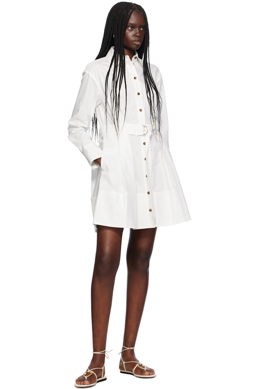 Buffed leather flat sandals in off-white.

· Thong-style strap at open toe
· O-ring hardware at vamp
· Wraparound self-tie ankle strap
· Logo embossed at padded footbed
· Leather sole with rubber injection

Supplier color: Natural