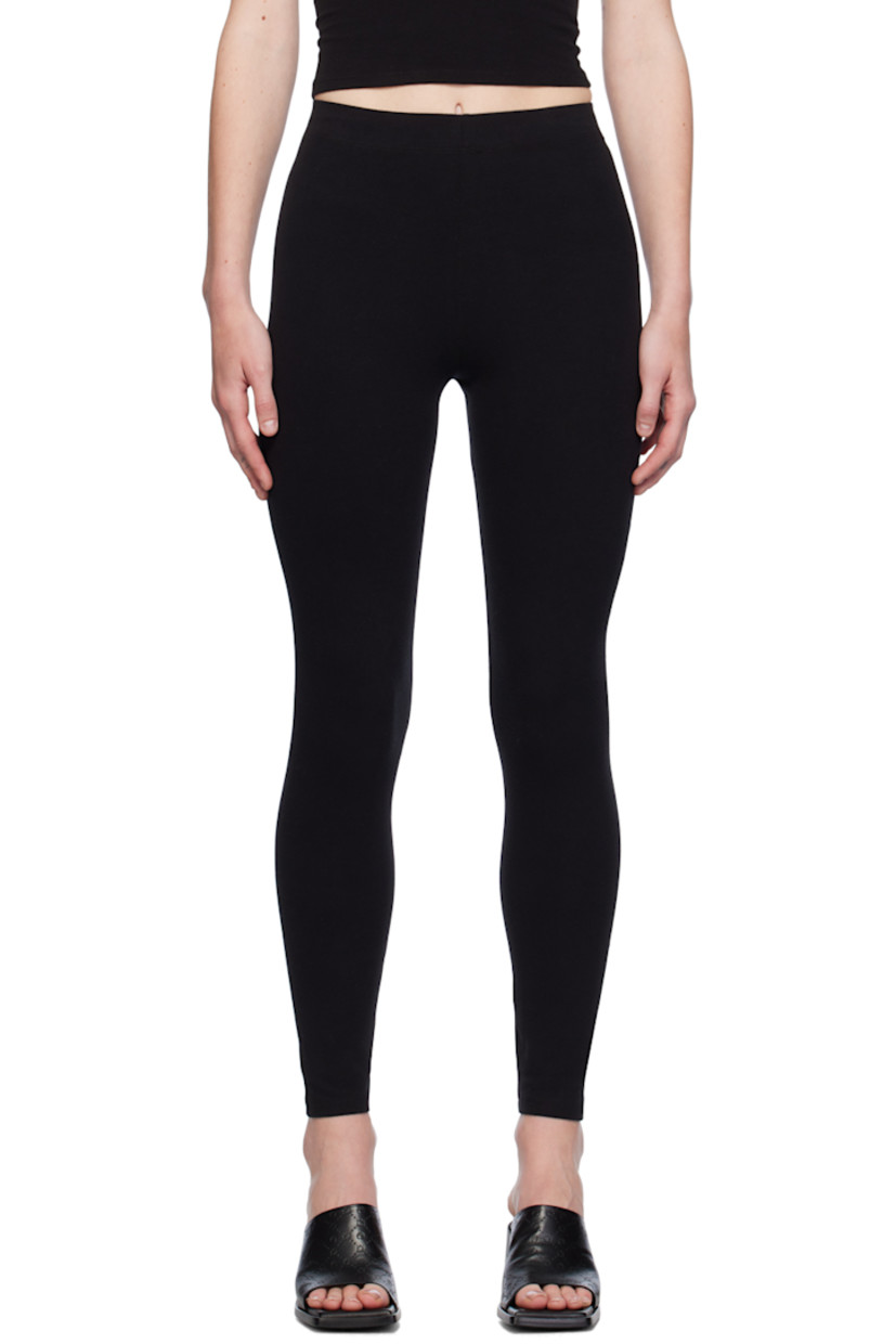 Brushed stretch cotton jersey leggings.

· High-rise
· Elasticized waistband

Supplier color: Black