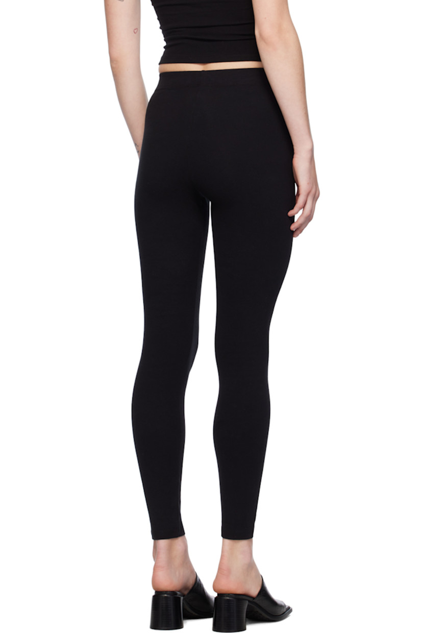 Brushed stretch cotton jersey leggings.

· High-rise
· Elasticized waistband

Supplier color: Black