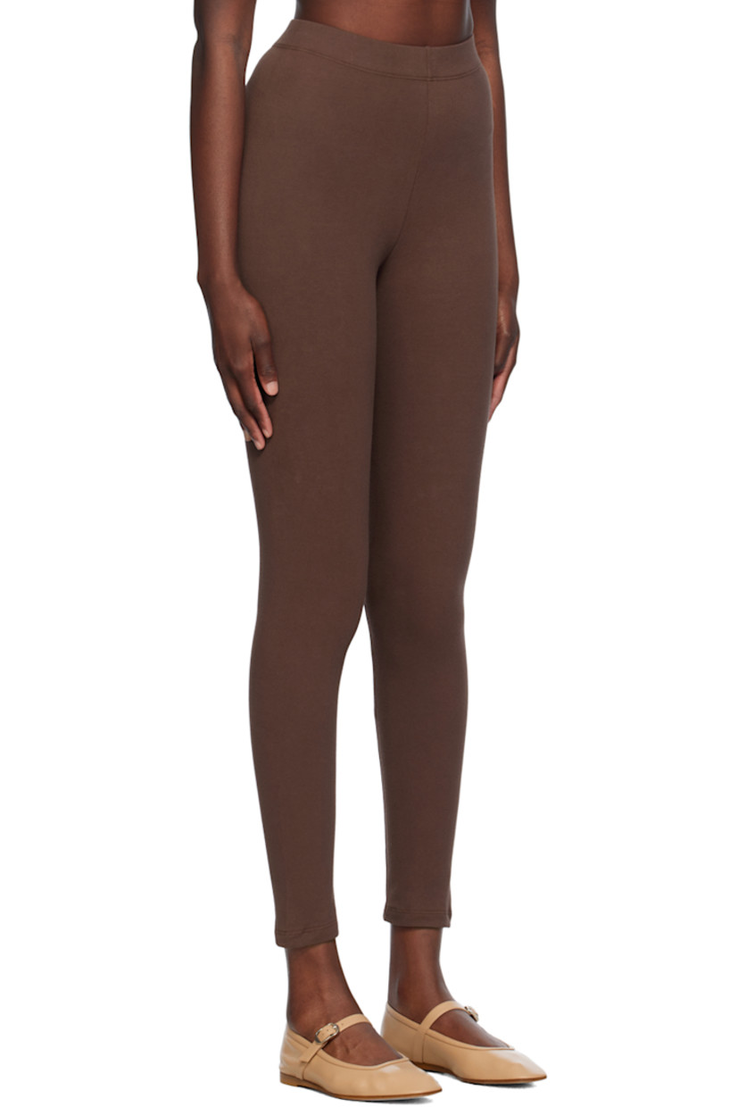 Stretch cotton jersey leggings.

· High-rise
· Elasticized waistband

Supplier color: Chocolate