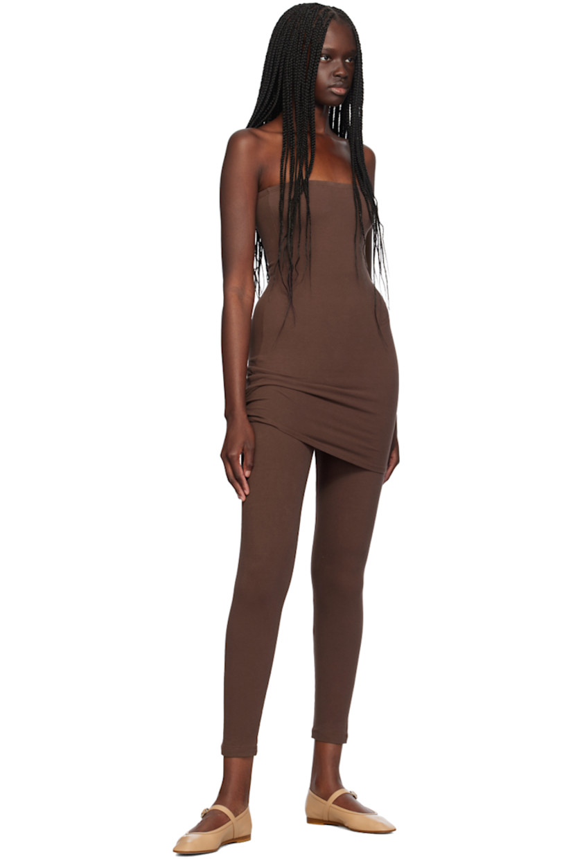 Stretch cotton jersey leggings.

· High-rise
· Elasticized waistband

Supplier color: Chocolate