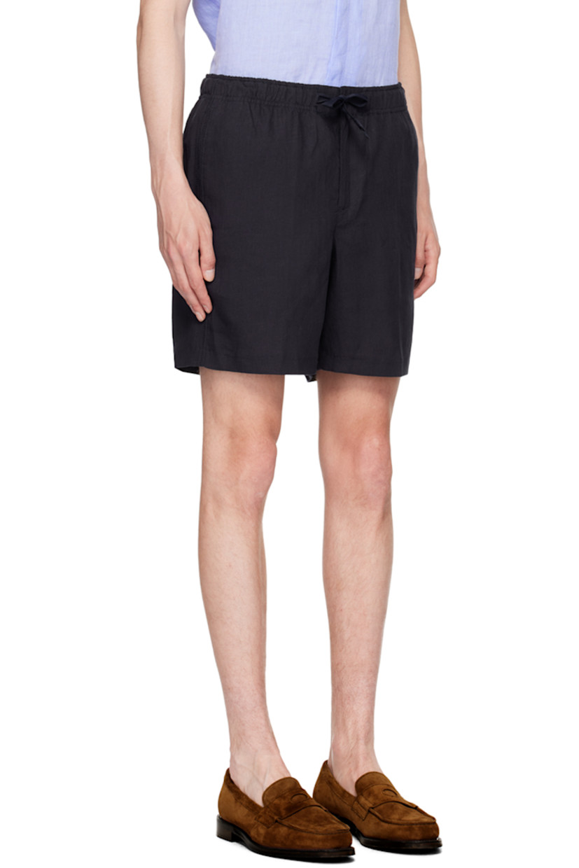 Relaxed-fit linen hopsack shorts.

· Drawstring at elasticized waistband
· Four-pocket styling
· Zip-fly

Supplier color: Night iris