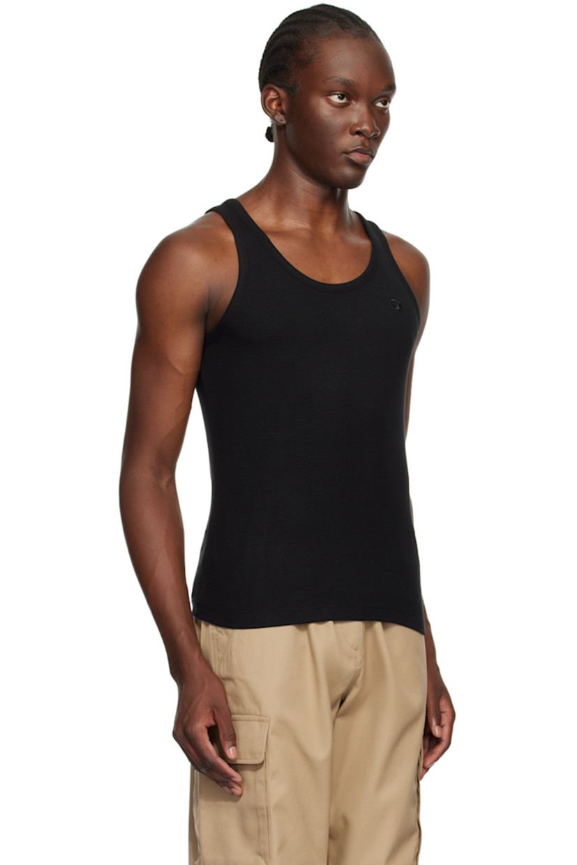 Ribbed stretch cotton jersey tank top.

· Scoop neck
· Logo embroidered at chest

Supplier color: Black